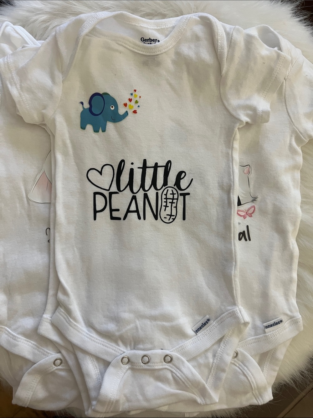 🐘🥜🐰5 Bundle Gerber Onesies